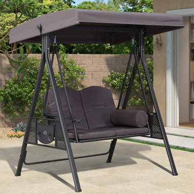 Gray patio online swing